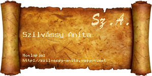 Szilvássy Anita névjegykártya